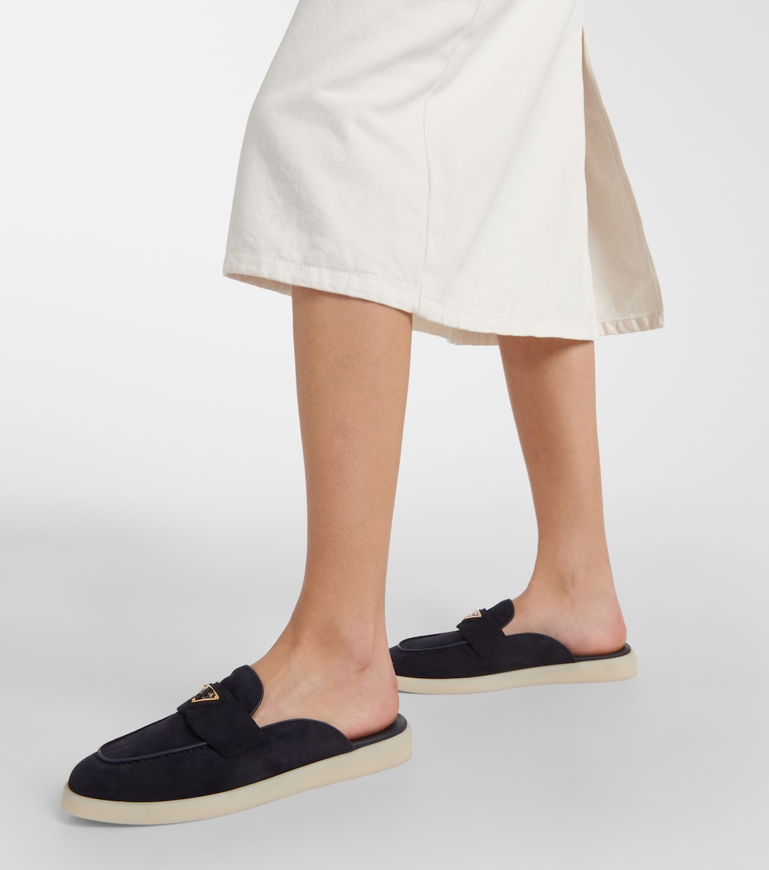 Slippers Saint Tropez en daim | Prada