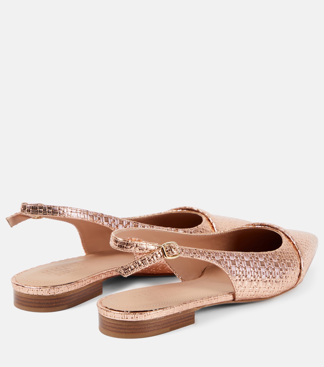 Jama embossed leather slingback flats | Malone Souliers