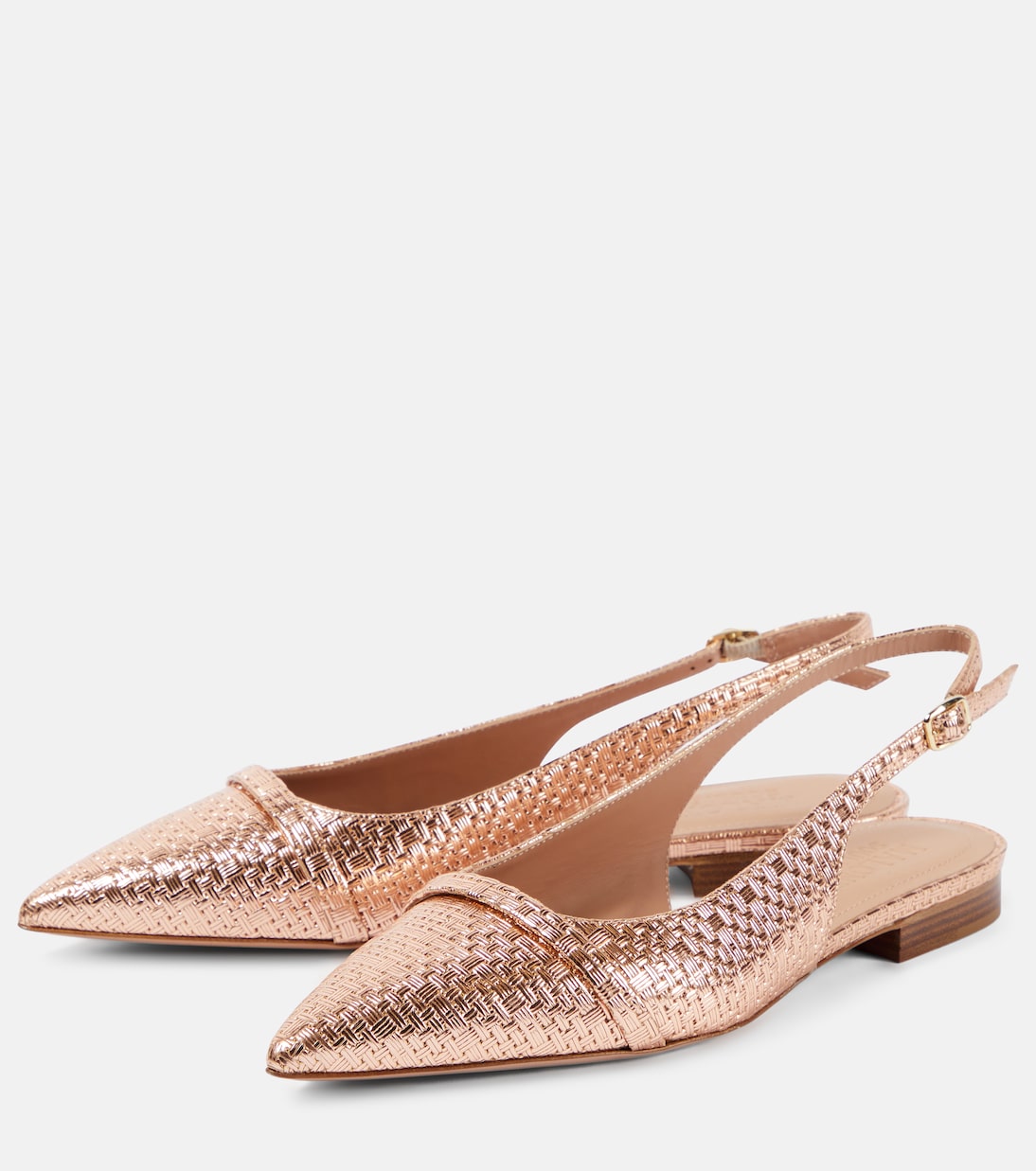 Jama embossed leather slingback flats | Malone Souliers