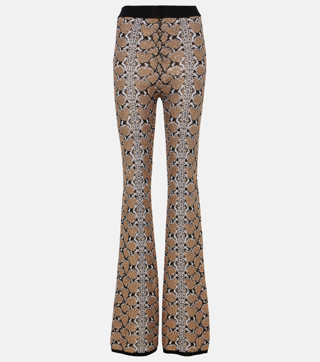Snake-print flared pants | Balmain