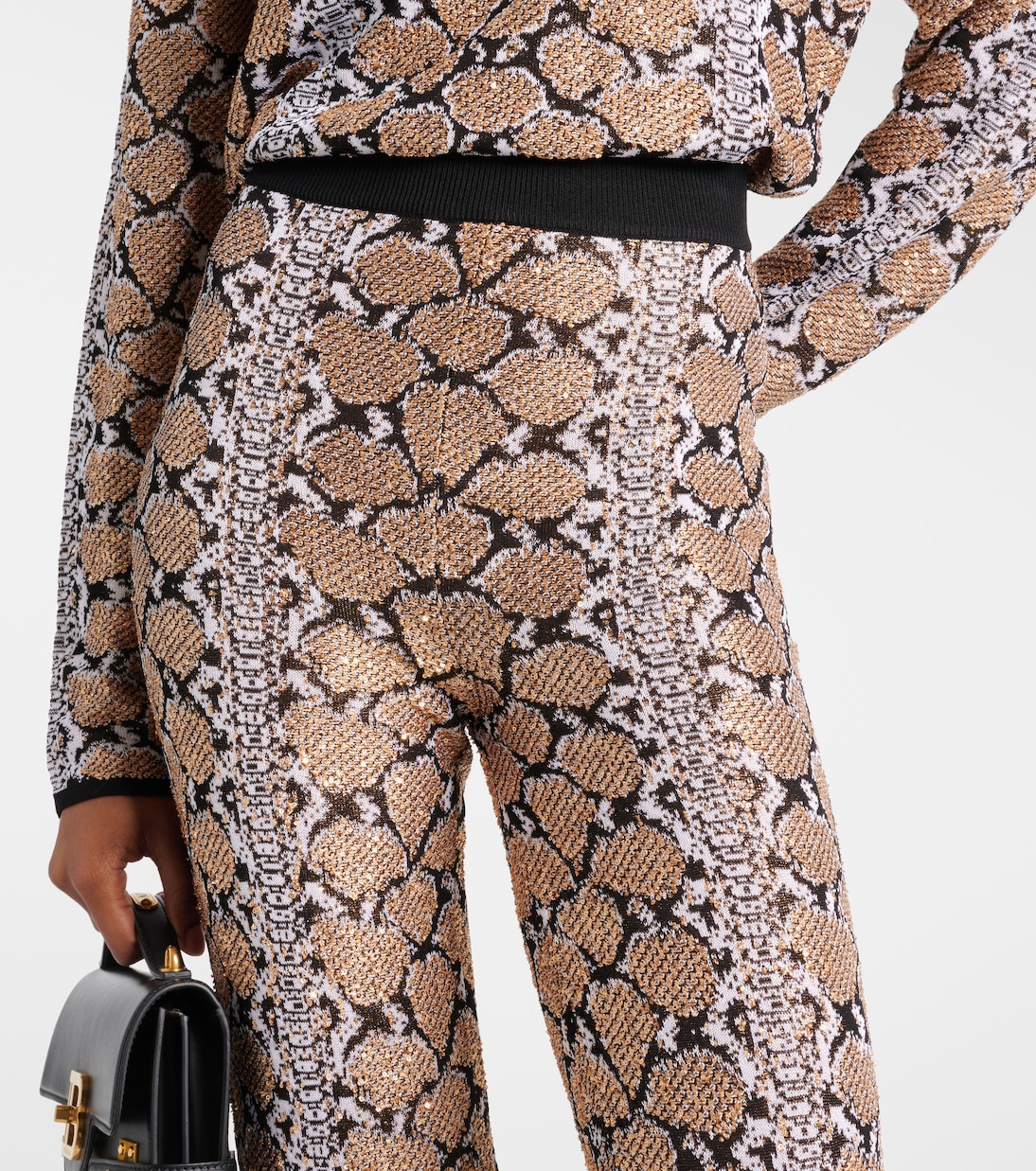 Snake-print flared pants | Balmain