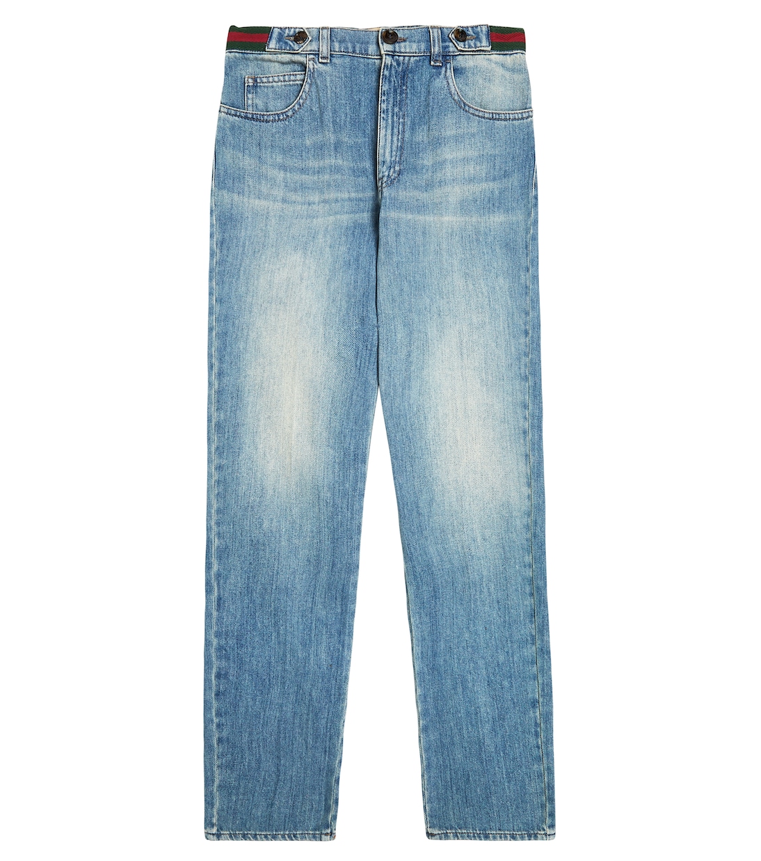 Jeans rectos con tribanda Web | Gucci Kids