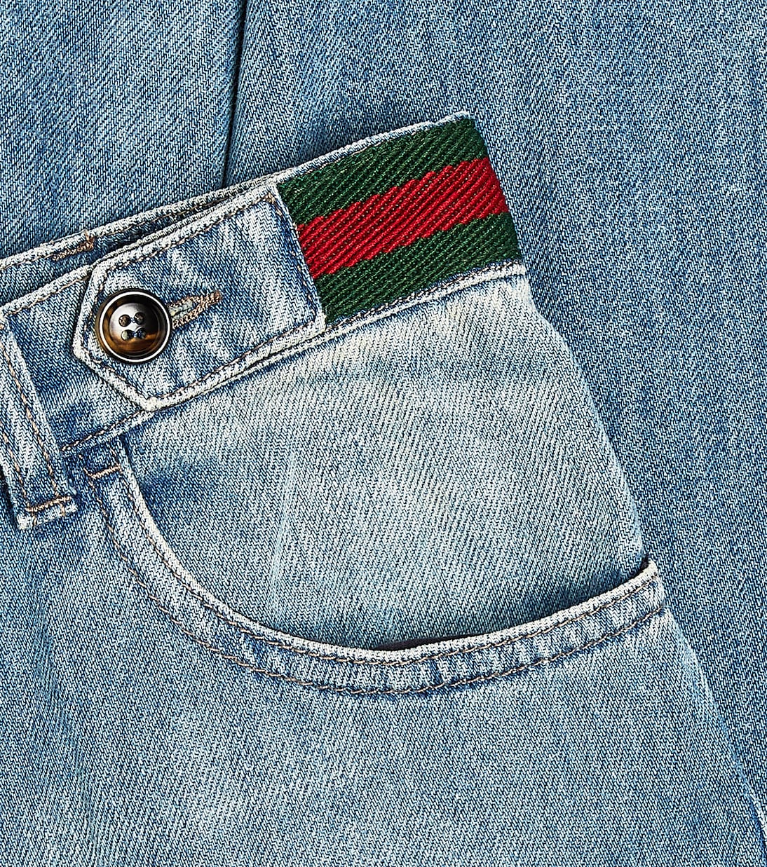 Jeans rectos con tribanda Web | Gucci Kids