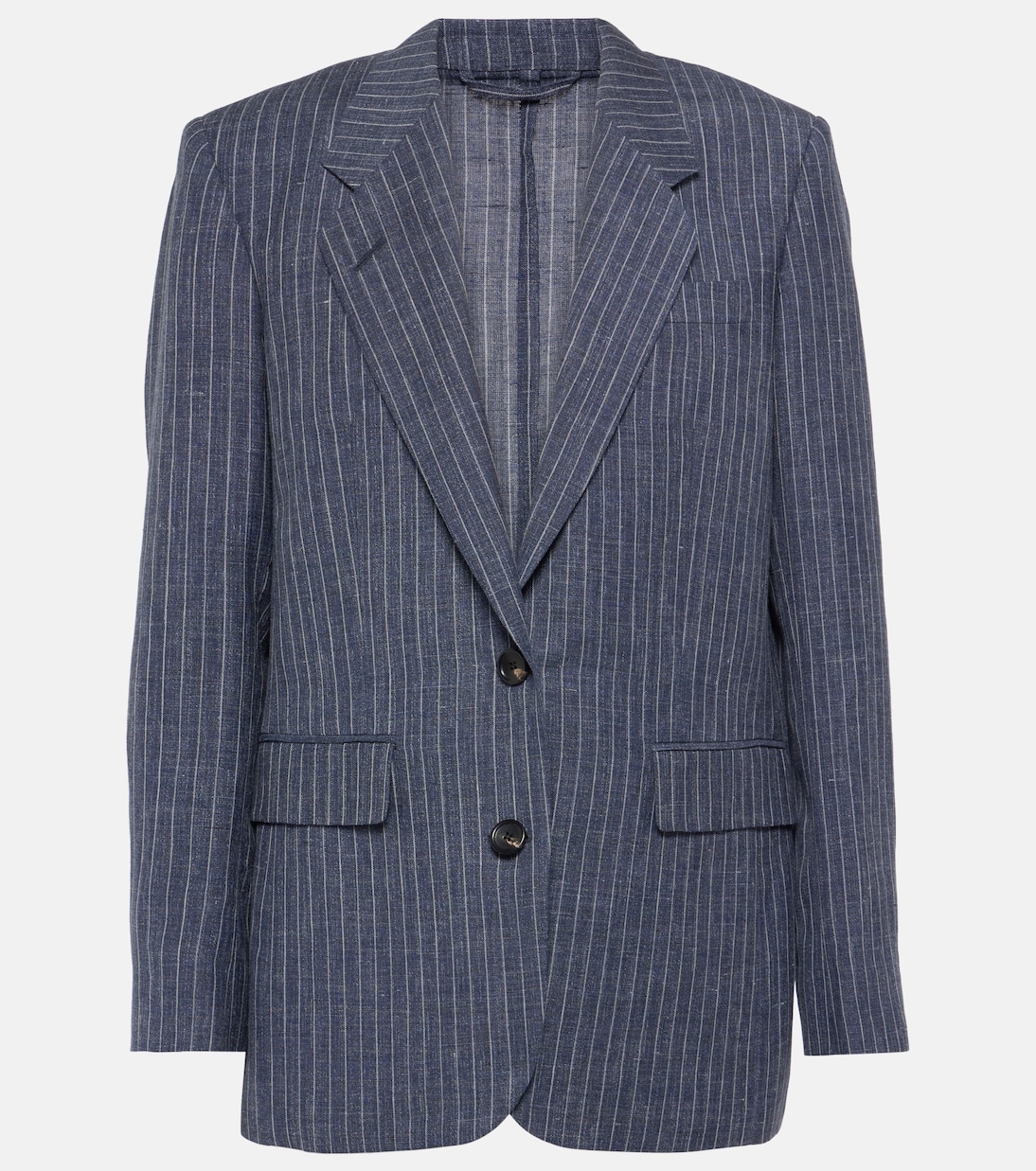 Chaqueta juvenil de Lino, Lana y Seda con diseño de rayas finas de Loro Piana