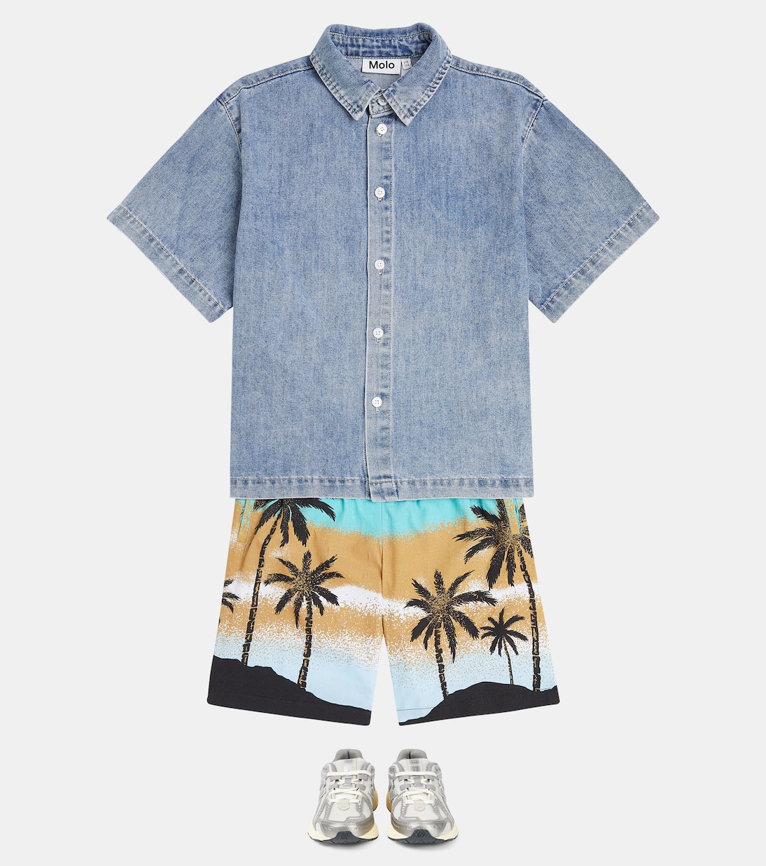 Adi printed cotton shorts | Molo