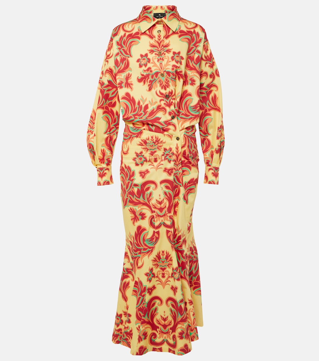 Robe longue en coton et soie imprimés | Etro