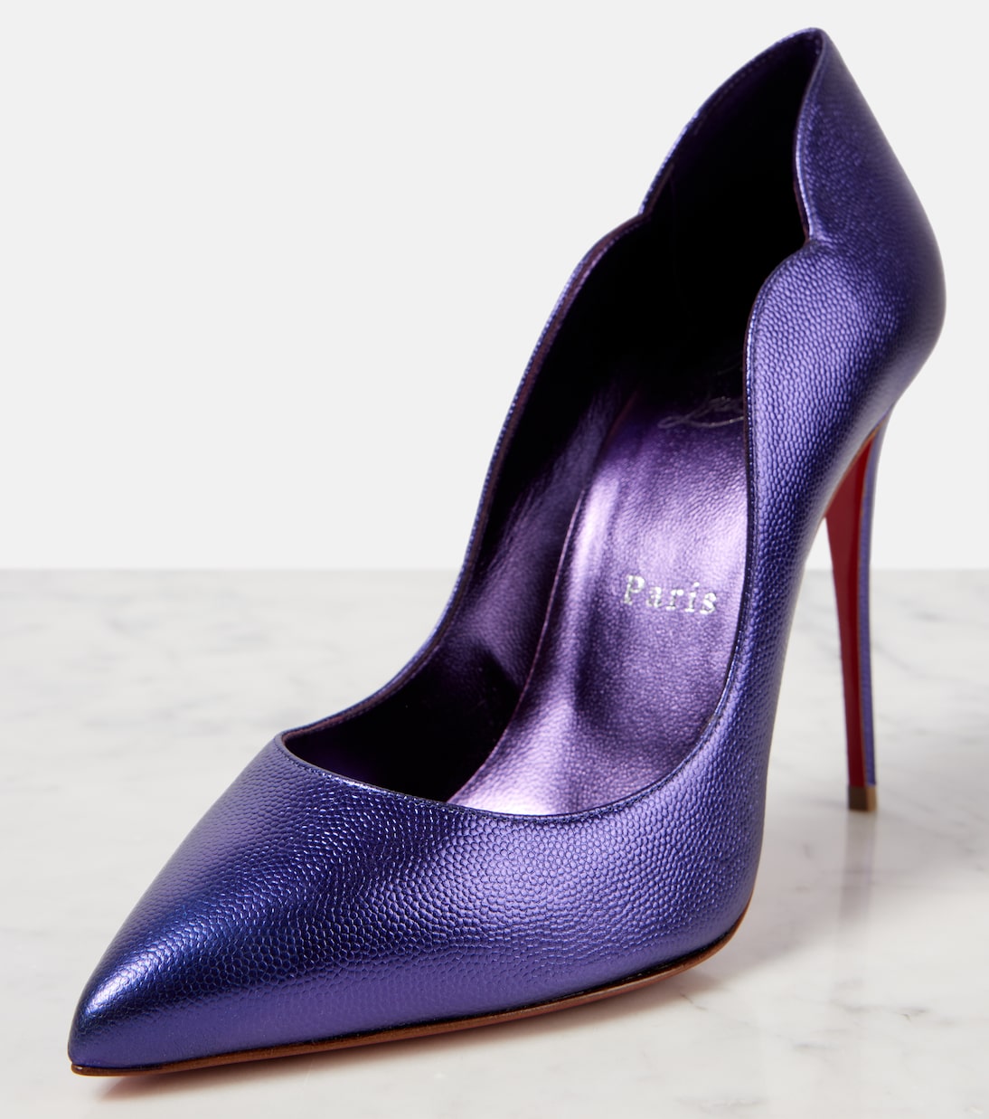 Pumps Hot Chick 100 in pelle metallizzata | Christian Louboutin