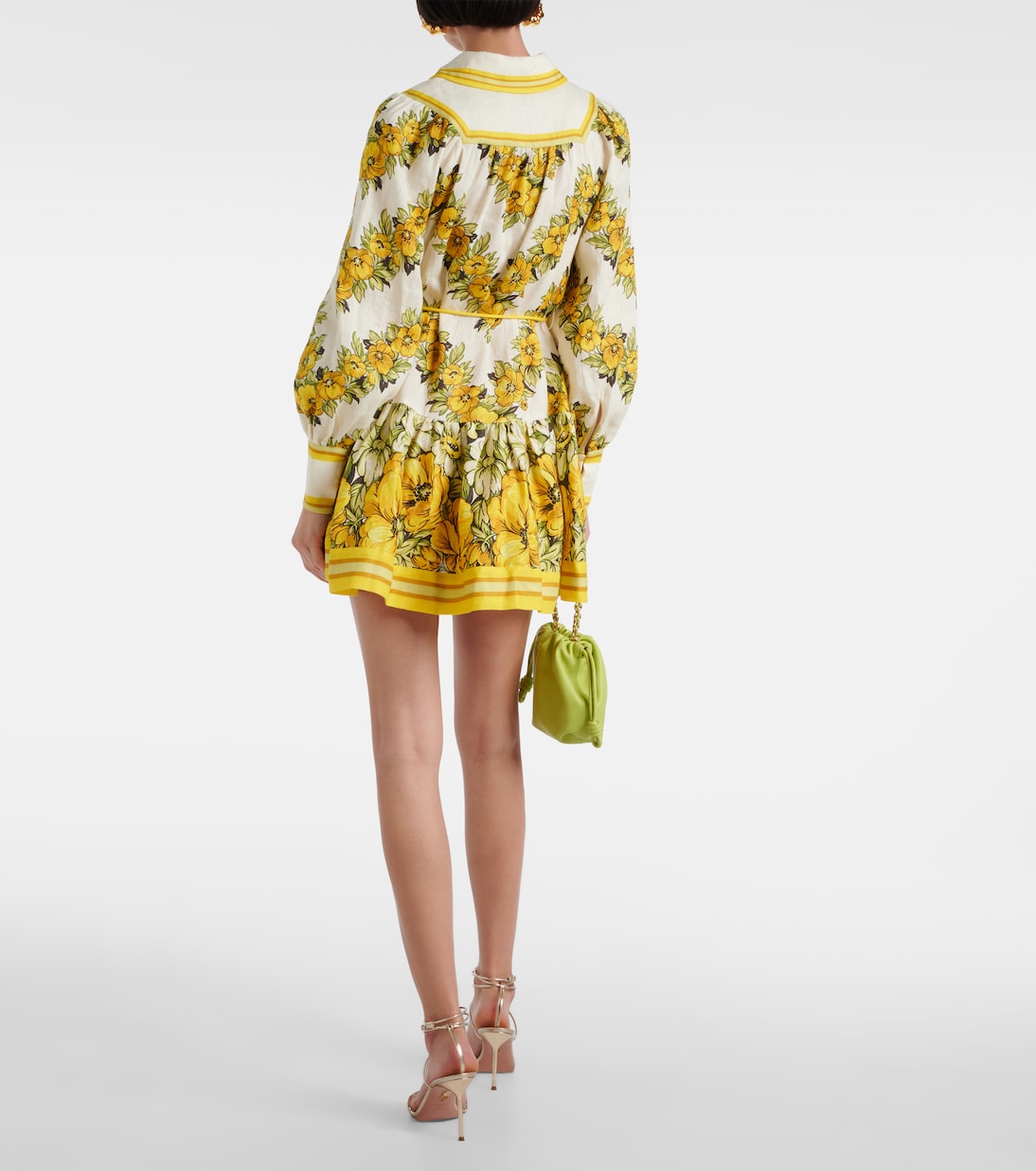 Gisela floral linen shirt dress | Alémais