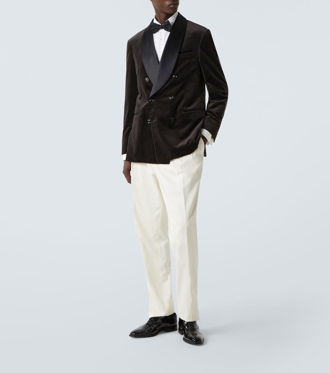 Pantaloni da smoking in twill di seta | Brunello Cucinelli