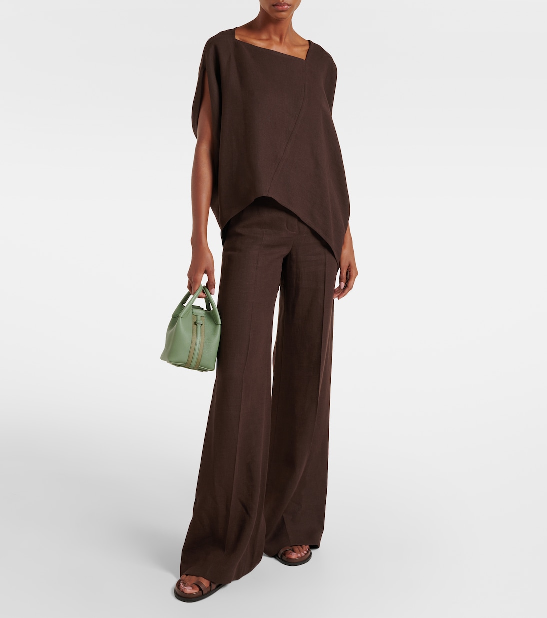 Pantaloni flared Emmit in lino | Loro Piana