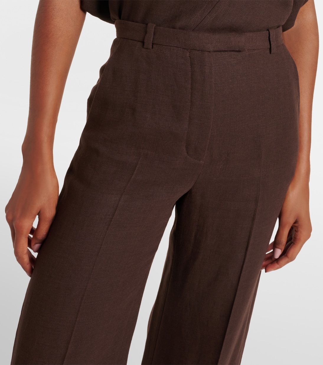 Pantaloni flared Emmit in lino | Loro Piana