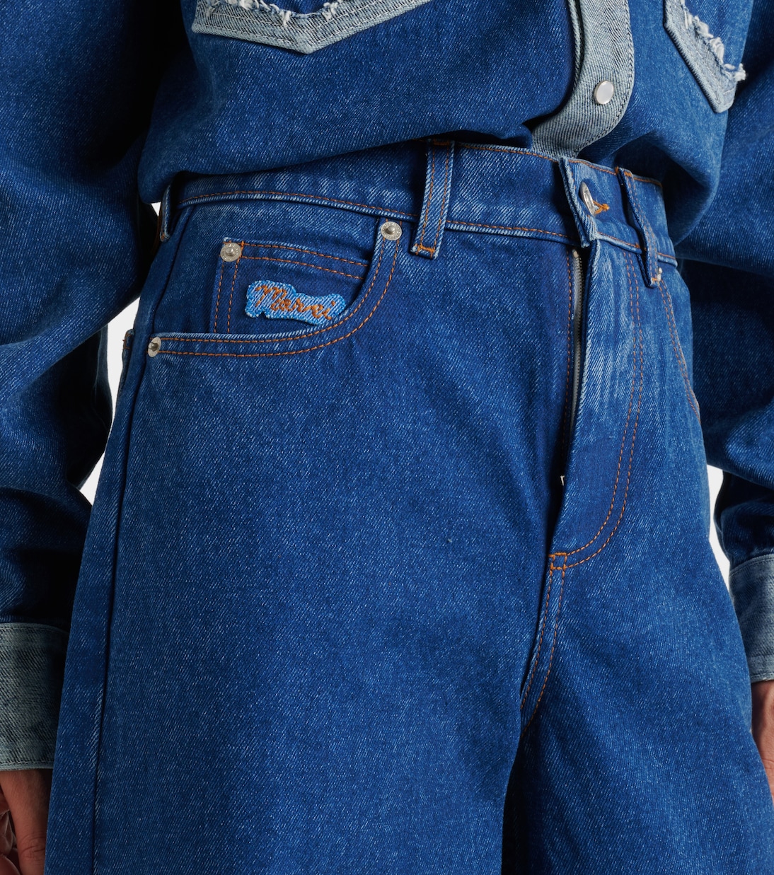 Jeans anchos con logo | Marni