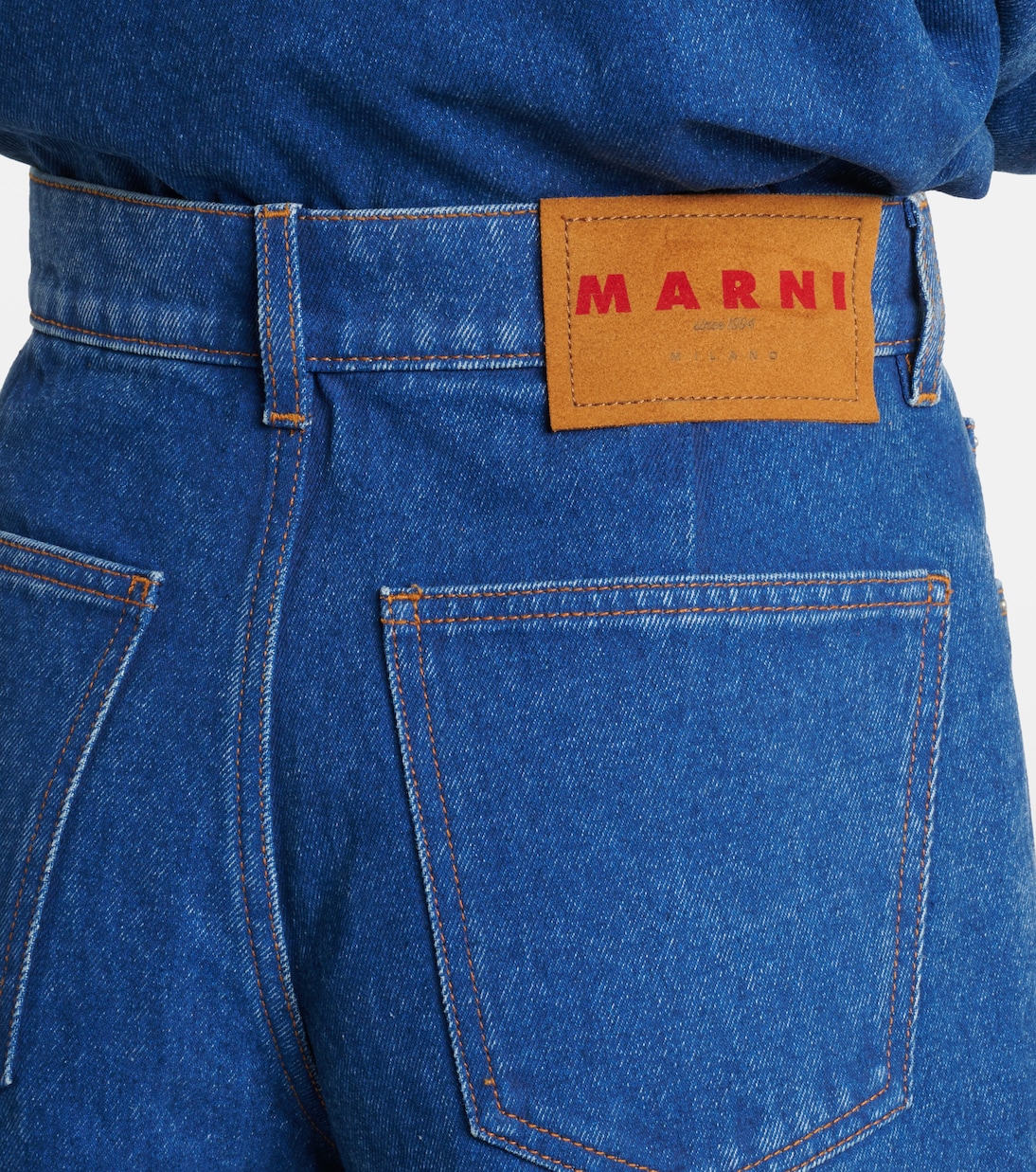 Jeans anchos con logo | Marni