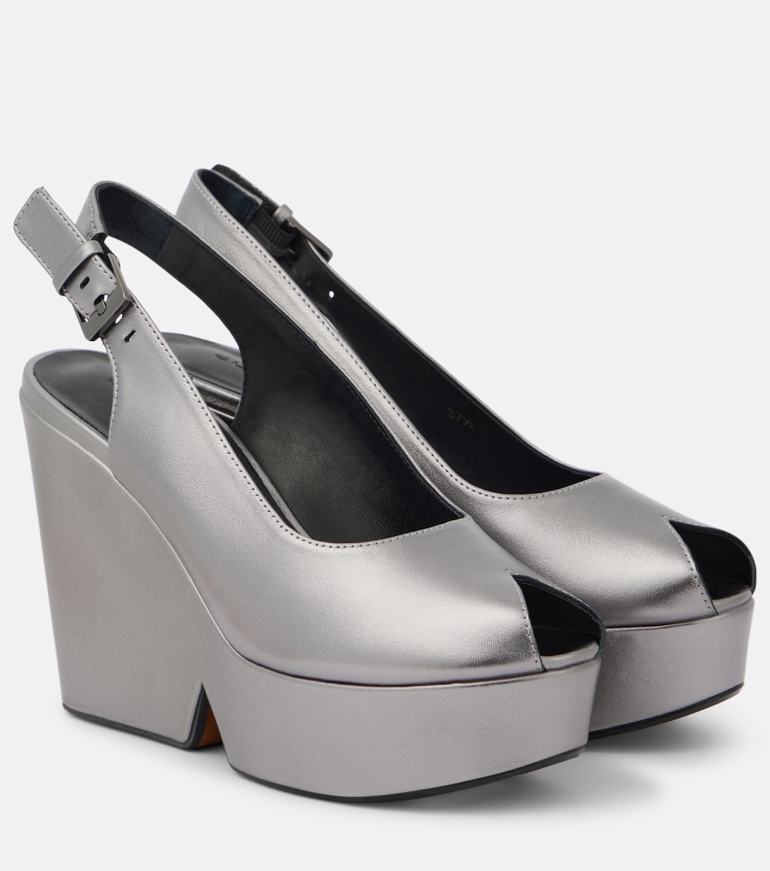 Dylan metallic leather wedge sandals | Clergerie