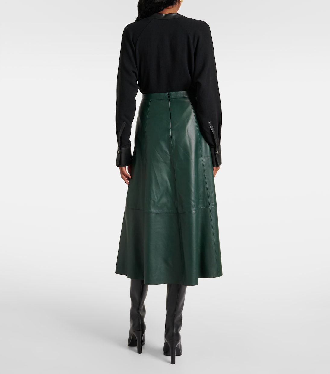 Leather midi skirt | Vince