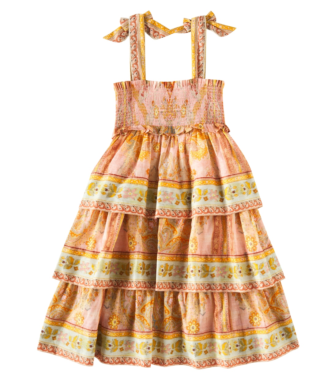 Abito Wylie Tiered Shirred in cotone | Zimmermann Kids