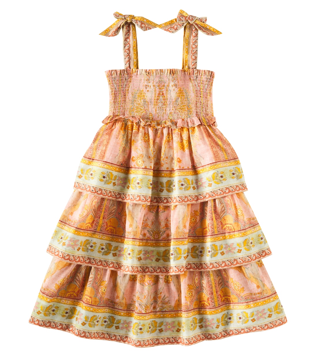 Abito Wylie Tiered Shirred in cotone | Zimmermann Kids