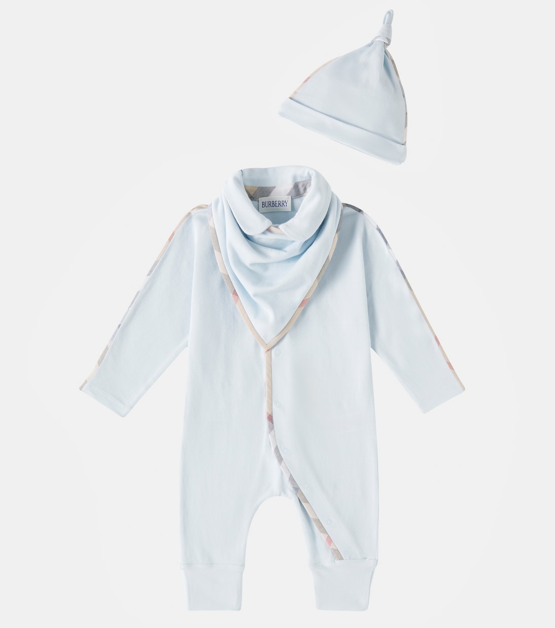 Bebé - set de mono, babero y gorro | Burberry Kids