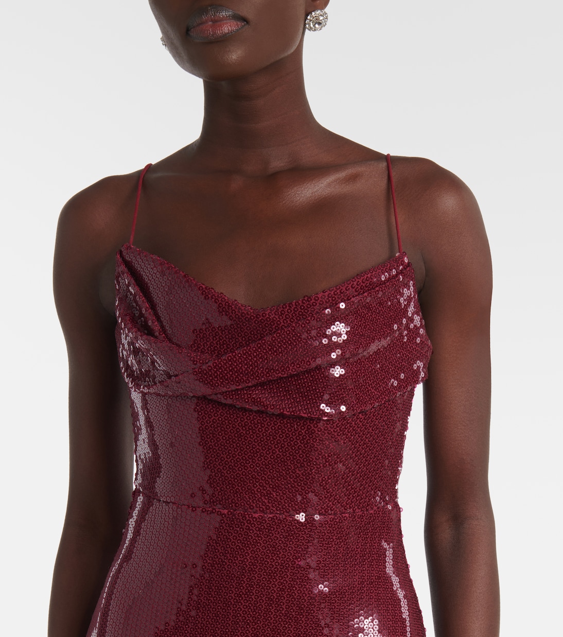 Abito lungo con corsetto e paillettes | Alex Perry
