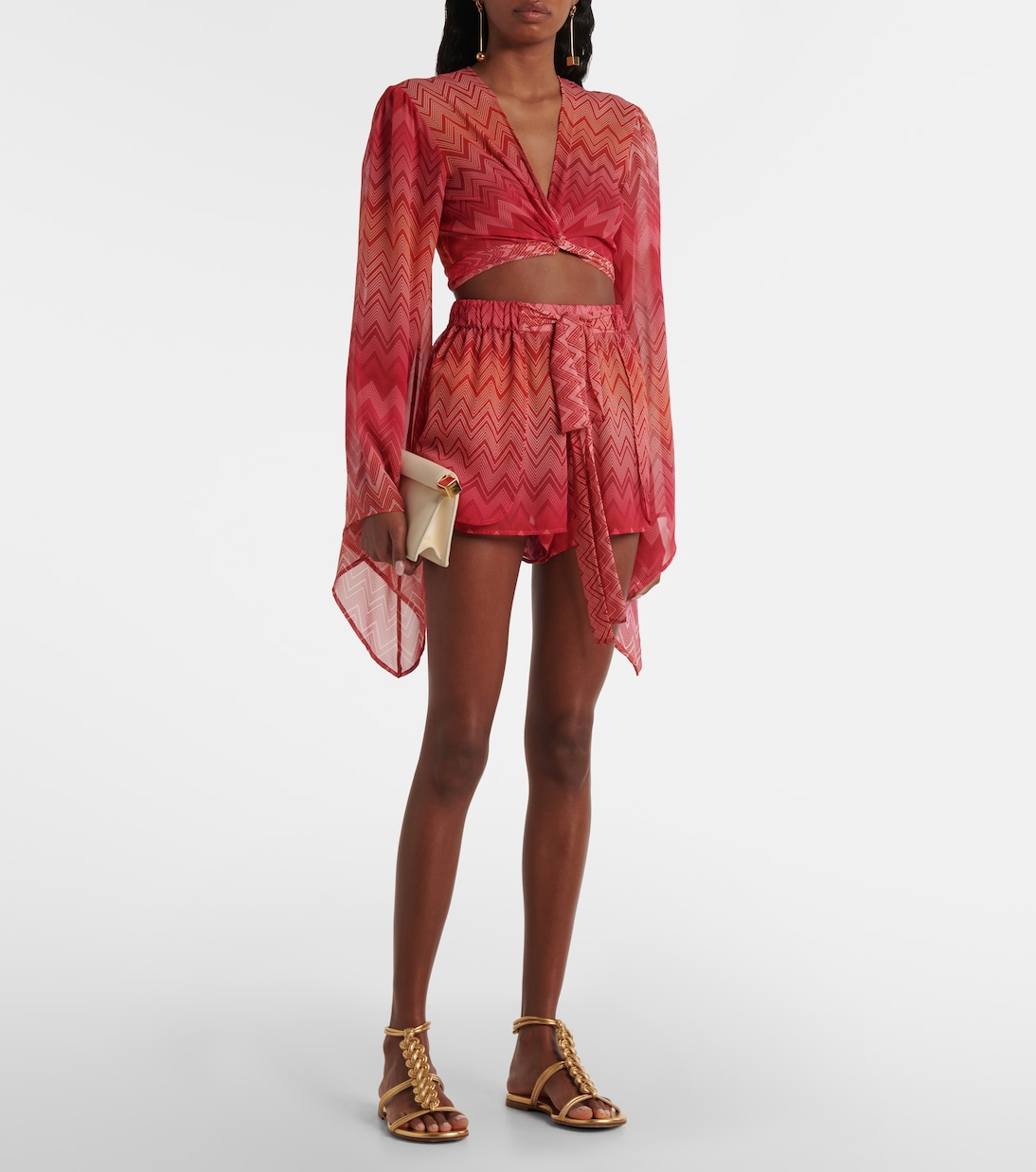 Zig Zag silk wrap top | Missoni