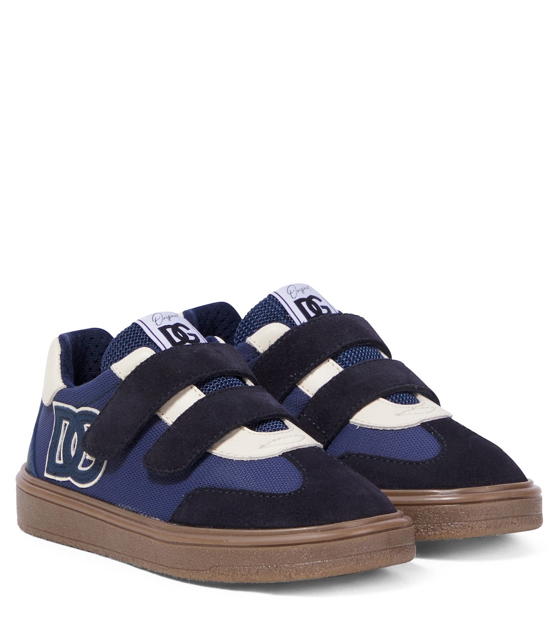 DG suede-trimmed sneakers | Dolce&Gabbana Kids