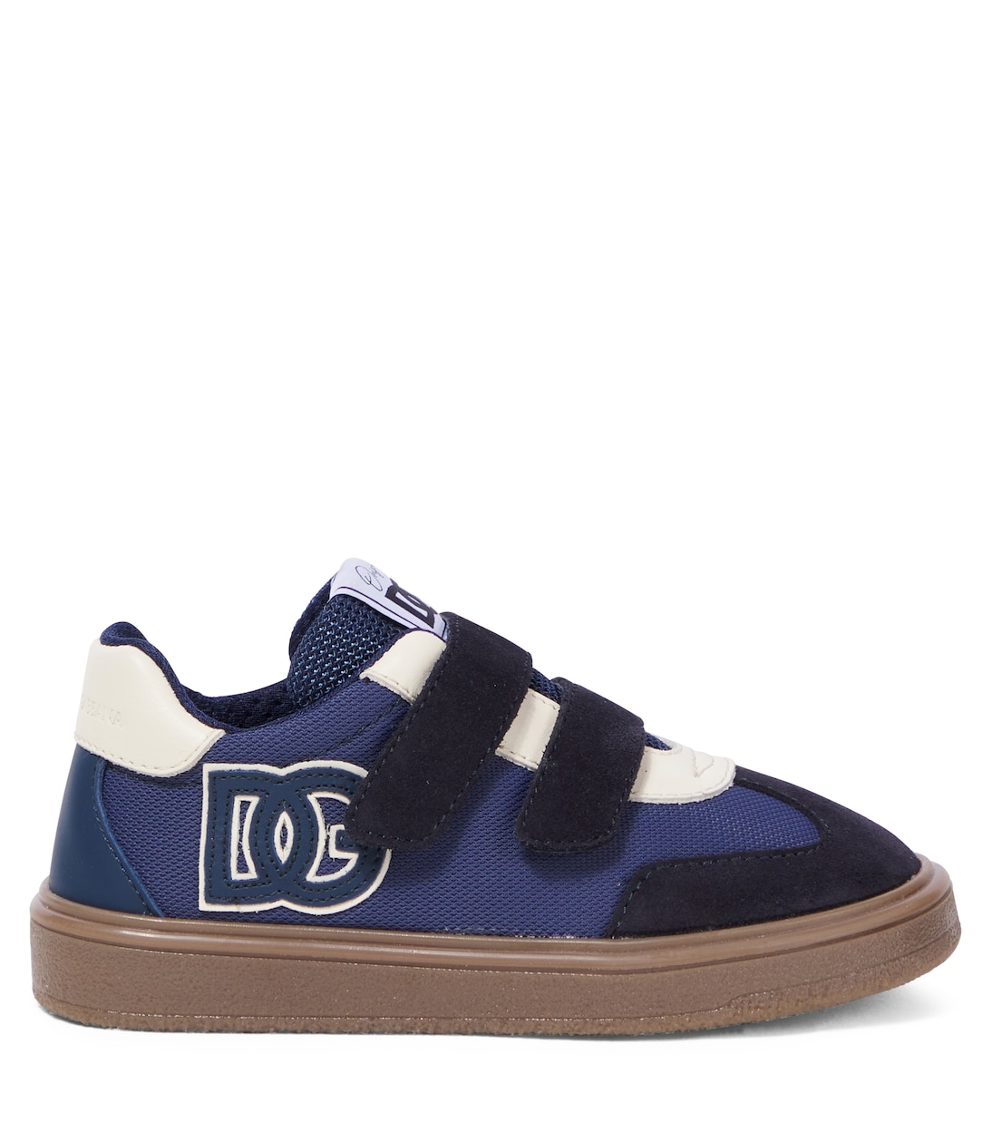 DG suede-trimmed sneakers | Dolce&Gabbana Kids