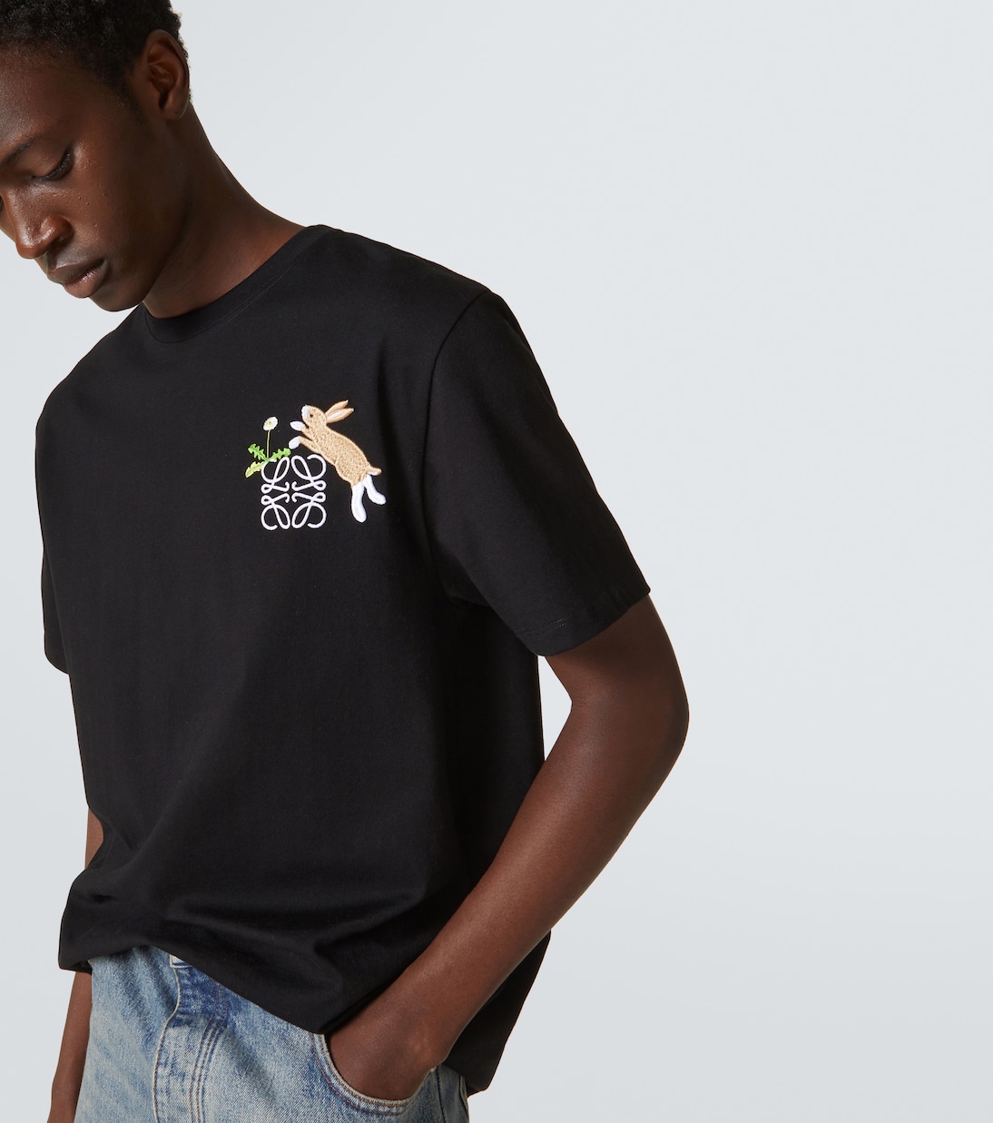 X Suna Fujita T-Shirt Bunny aus Baumwoll-Jersey | Loewe