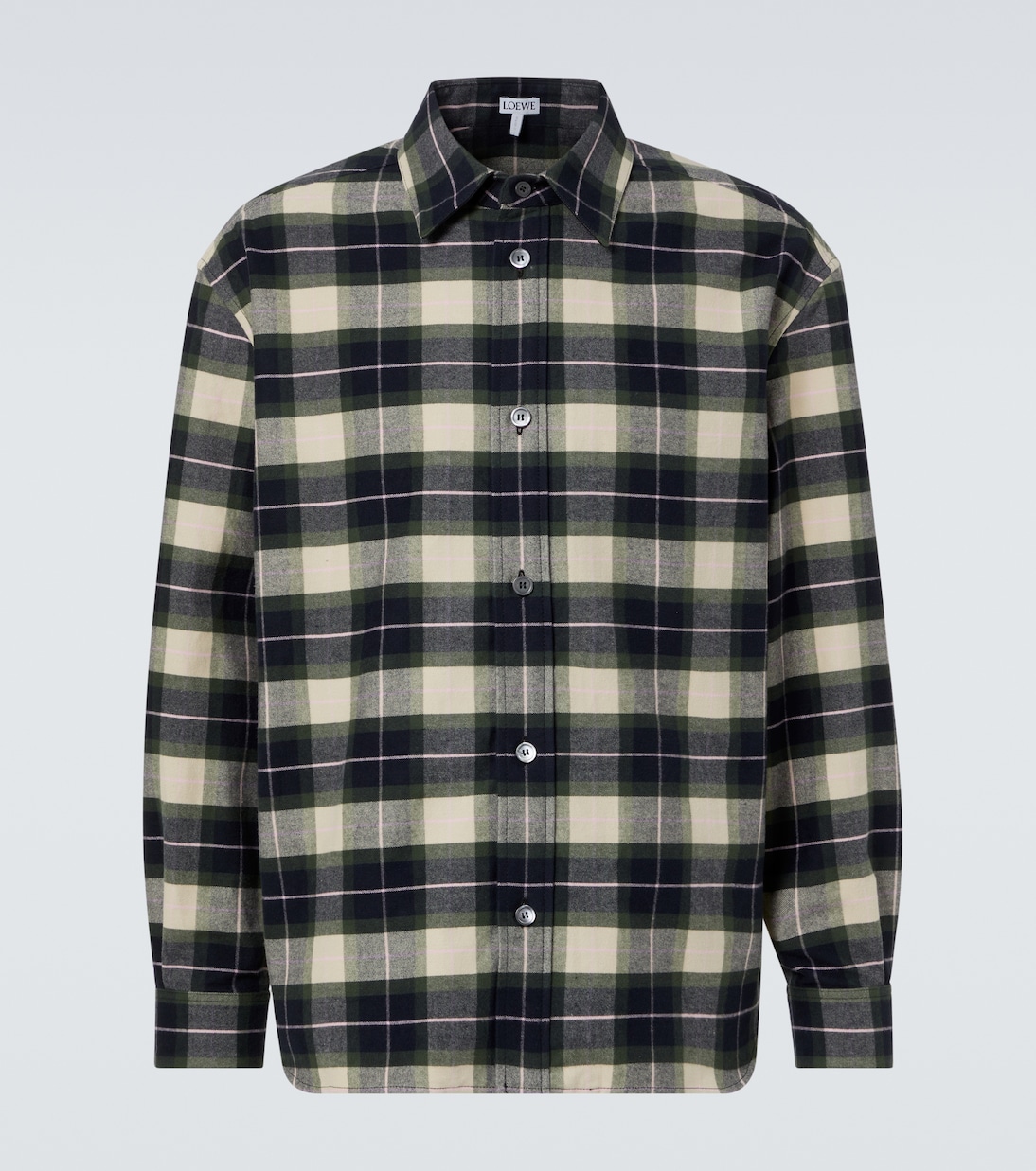 Camicia in flanella di cotone a quadri | Loewe