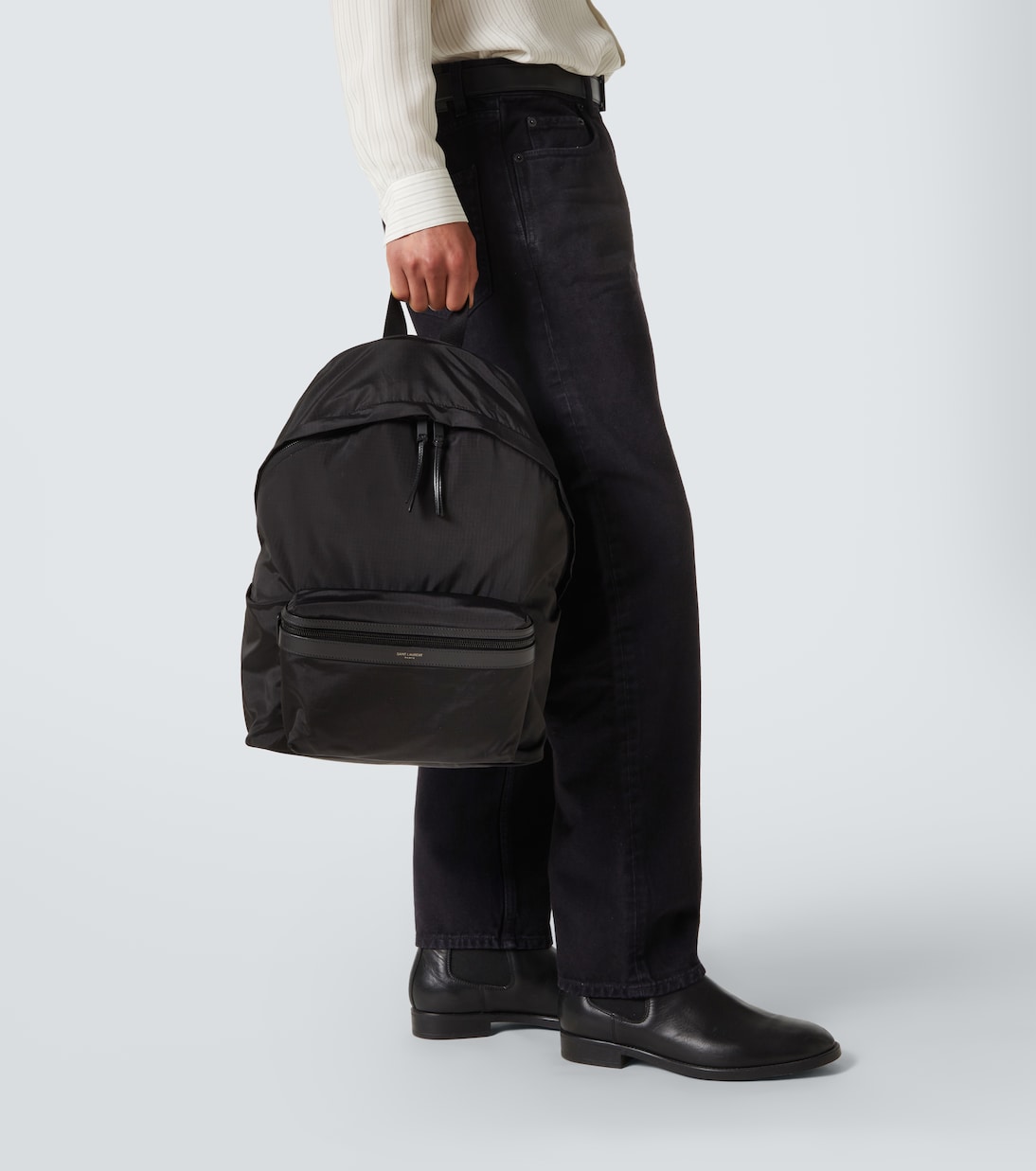 Zaino City in ripstop con pelle | Saint Laurent