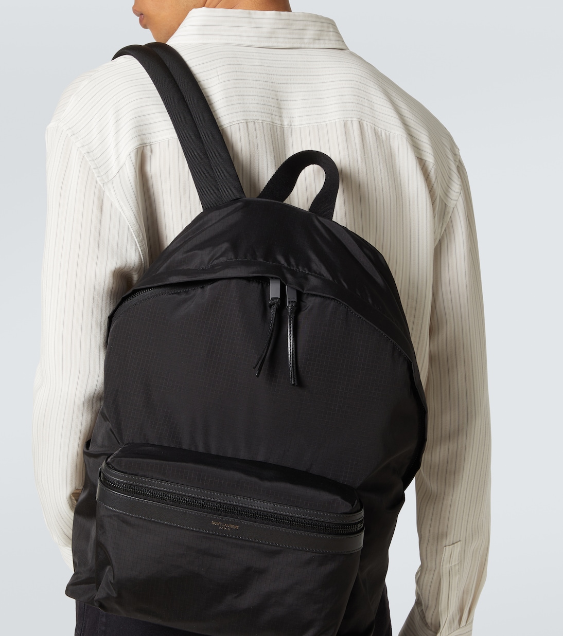 Zaino City in ripstop con pelle | Saint Laurent