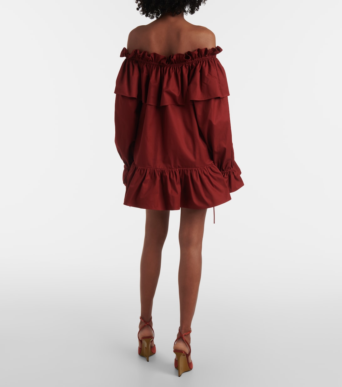Abito corto in twill di cotone | Saint Laurent