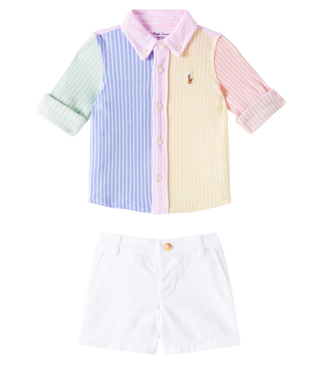 Bebé - camisa y shorts de algodón colorblock | Polo Ralph Lauren Kids