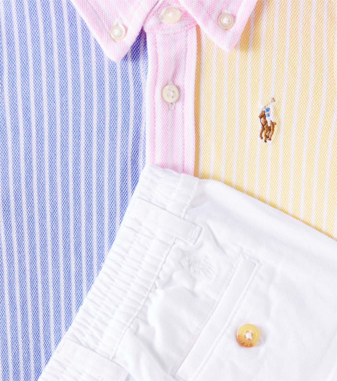 Bebé - camisa y shorts de algodón colorblock | Polo Ralph Lauren Kids