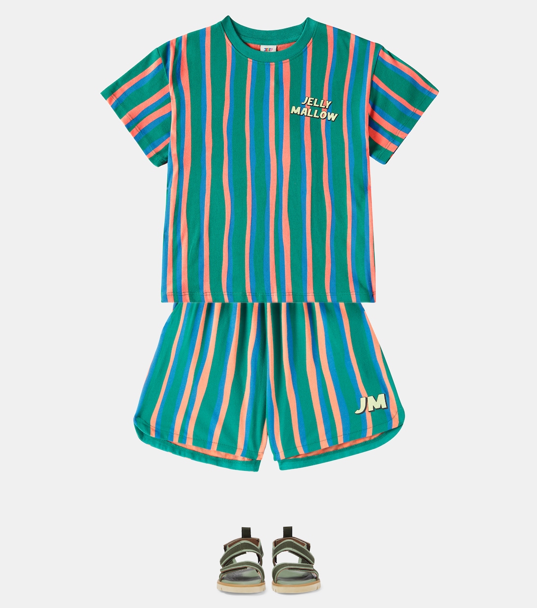 T-shirt LM in jersey di cotone a righe | Jellymallow