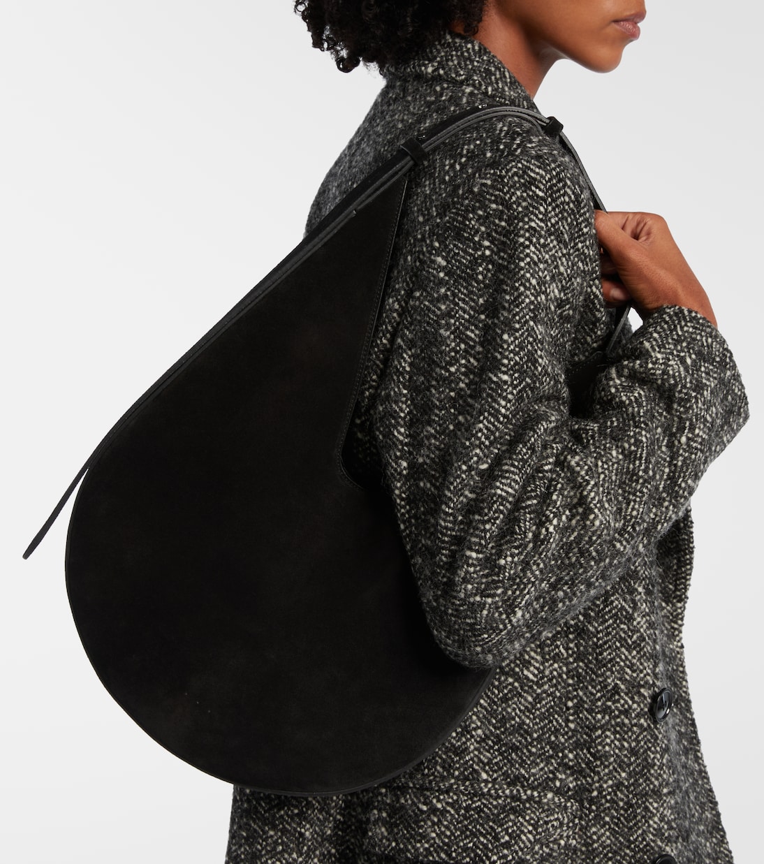 Medium suede shoulder bag | Aesther Ekme