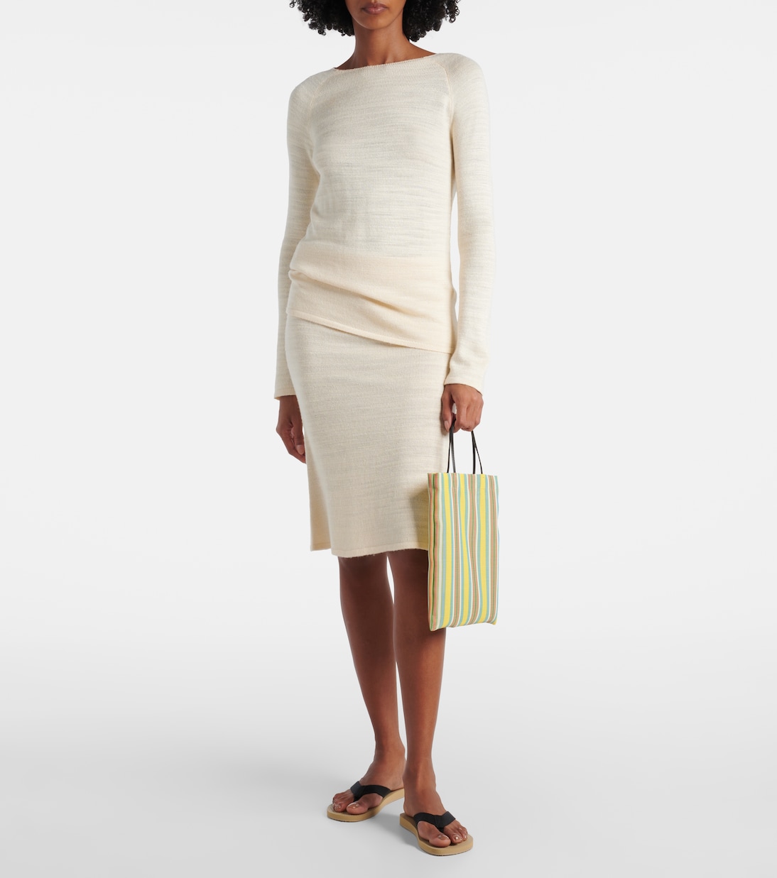 Cabas Barn Mini rayé | The Row