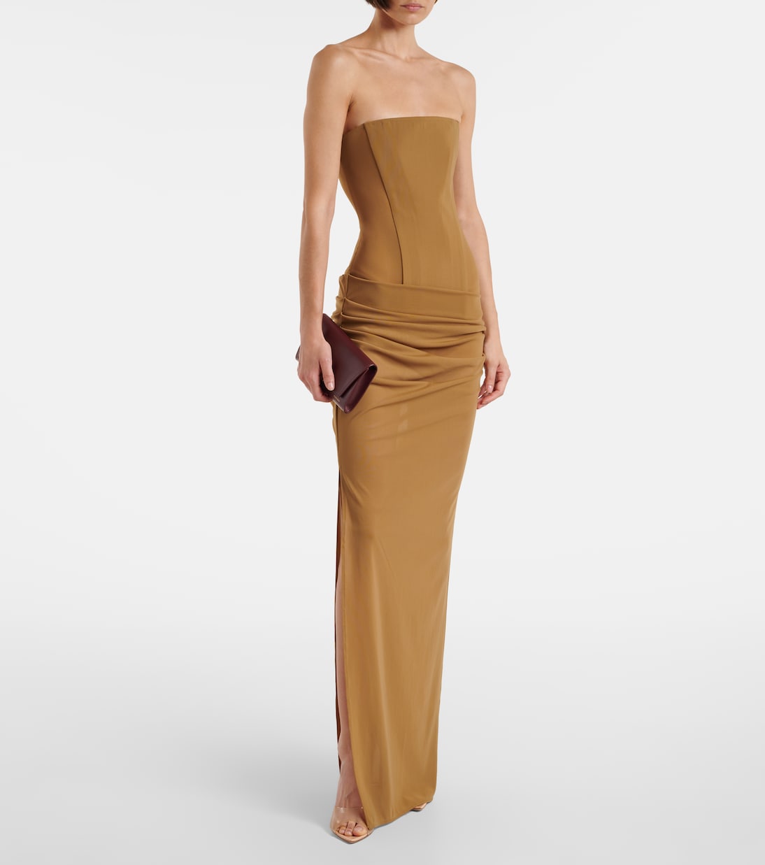 Sheer strapless corset dress | Alex Perry