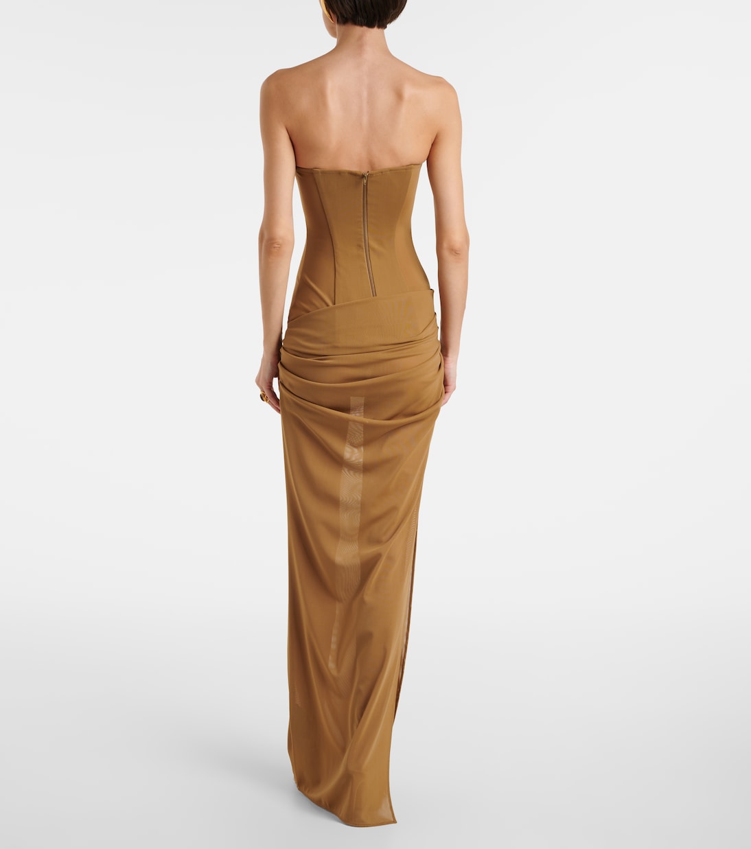 Sheer strapless corset dress | Alex Perry