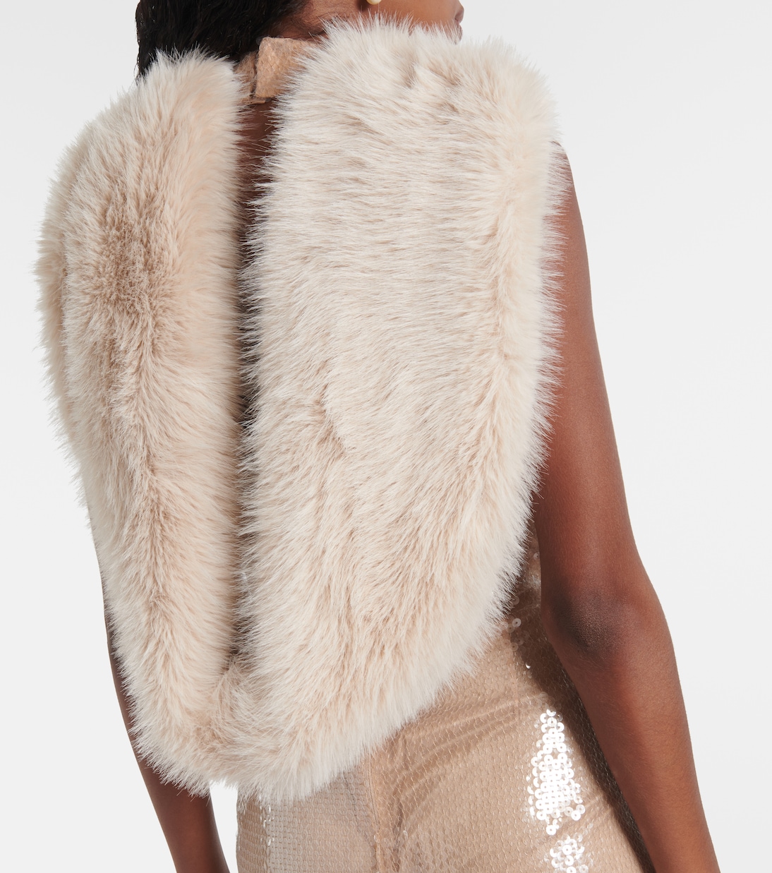 Minikleid mit Faux Fur | David Koma