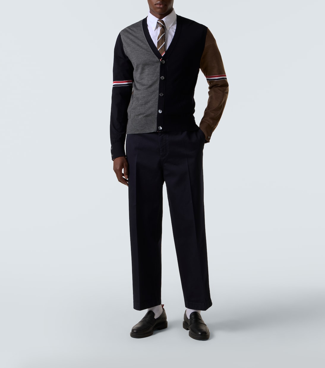 Cotton twill straight pants | Thom Browne