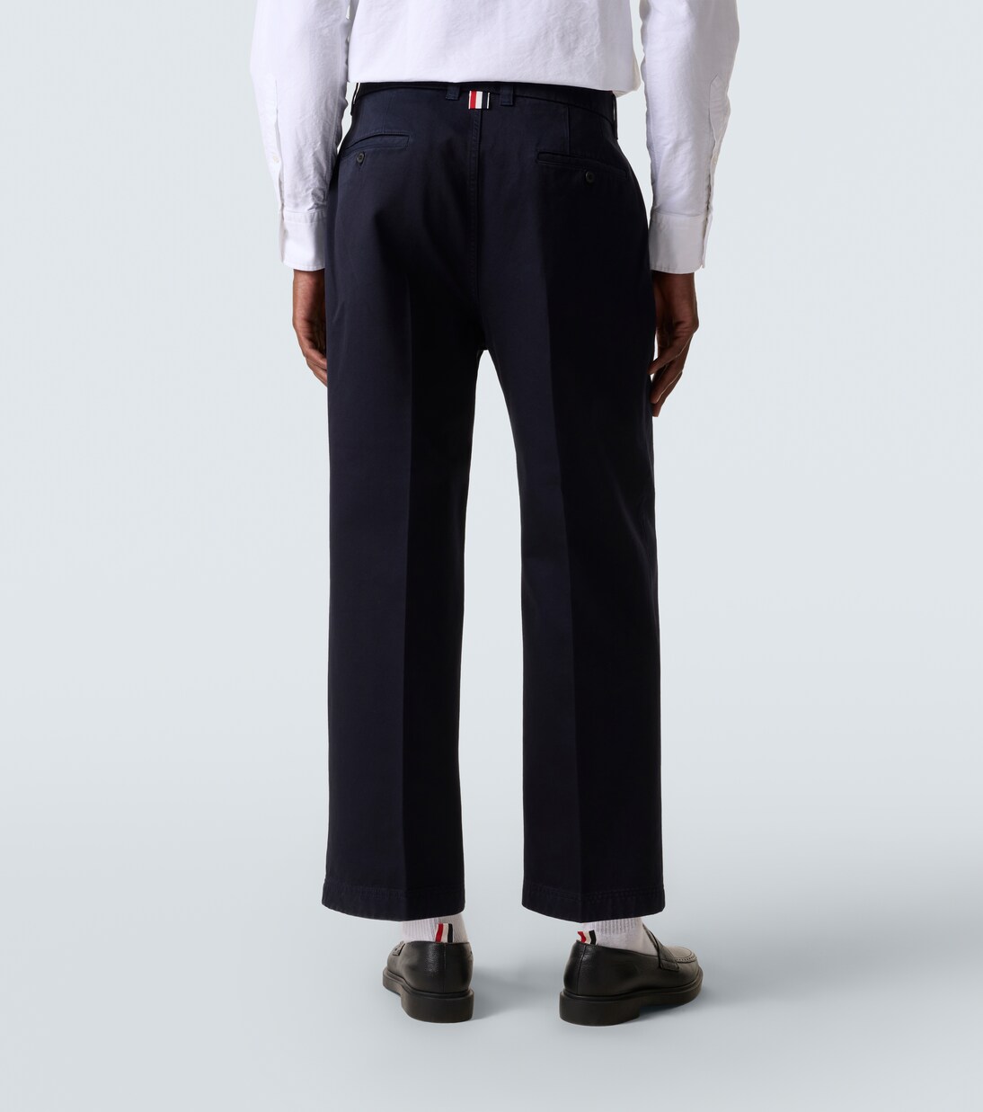Cotton twill straight pants | Thom Browne