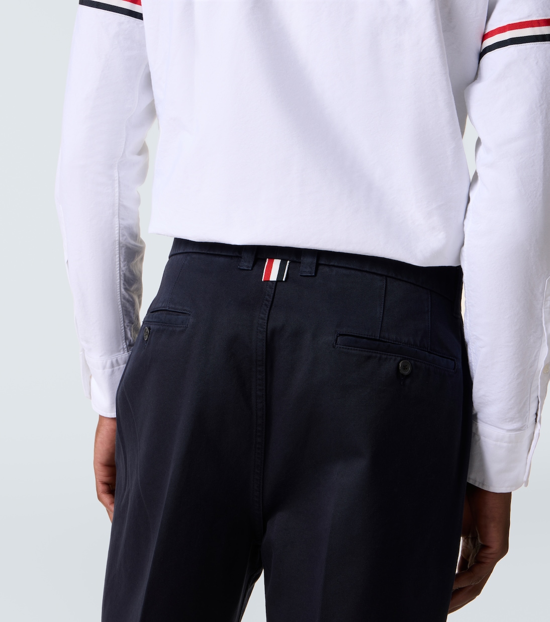 Cotton twill straight pants | Thom Browne