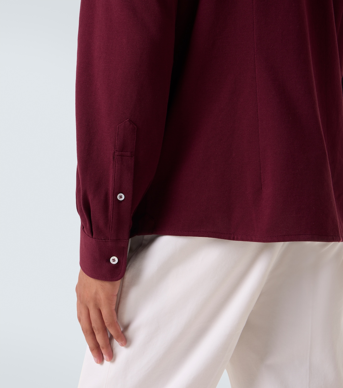 Cotton piqué Western shirt | Brunello Cucinelli