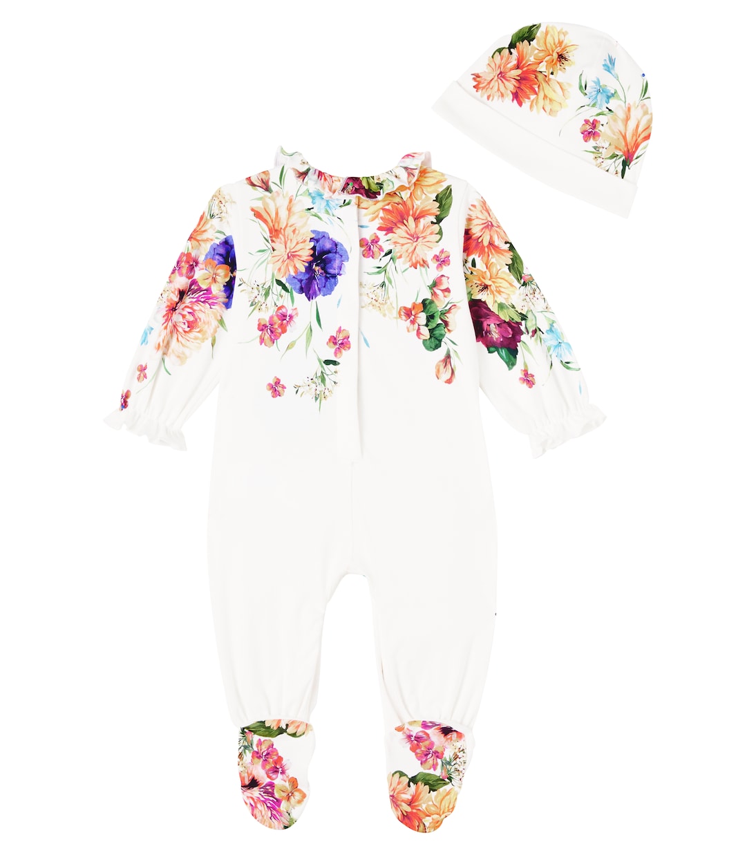 Baby DG onesie, bib, and beanie set | Dolce&Gabbana Kids