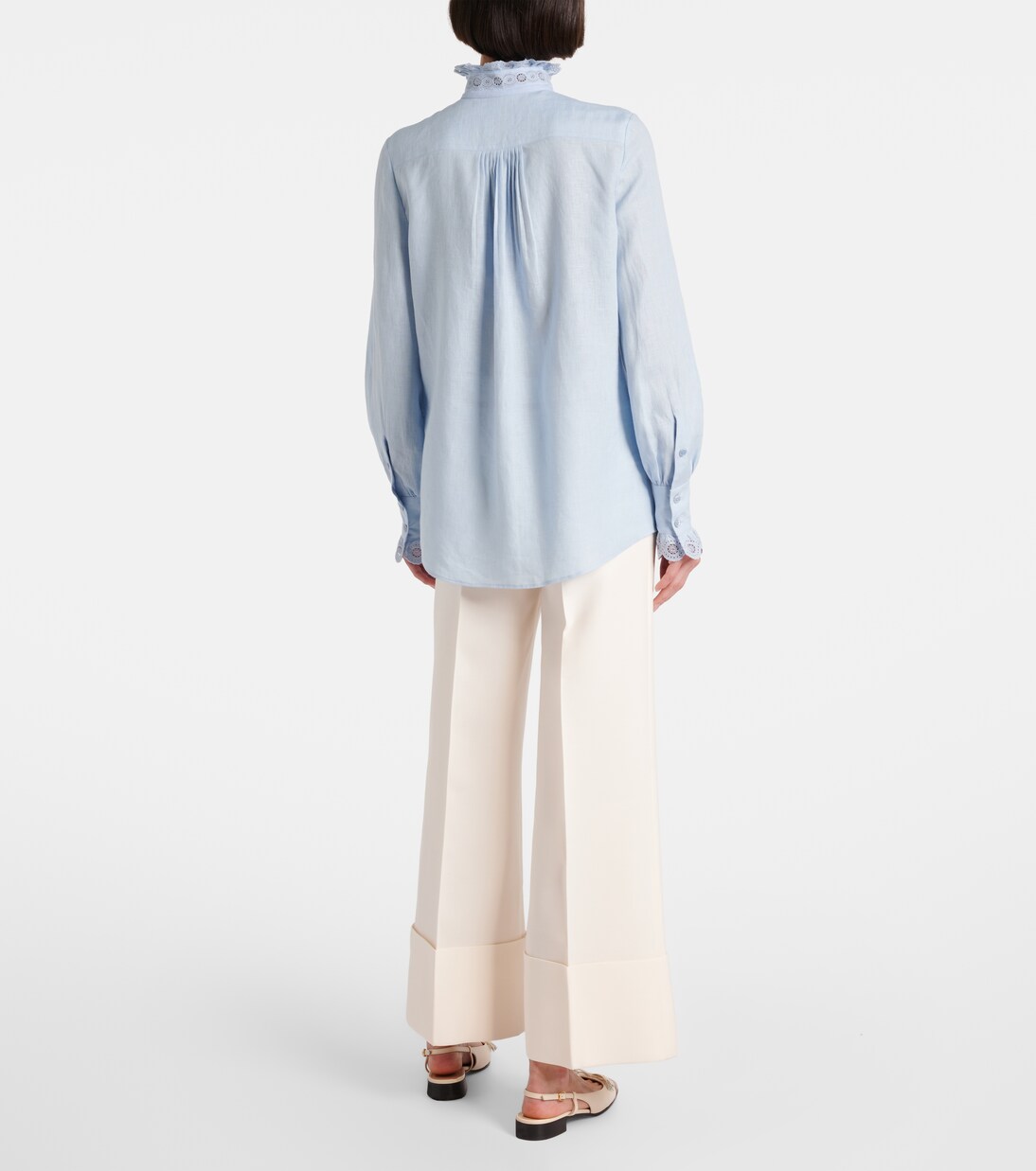 Broderie anglaise linen shirt | Valentino