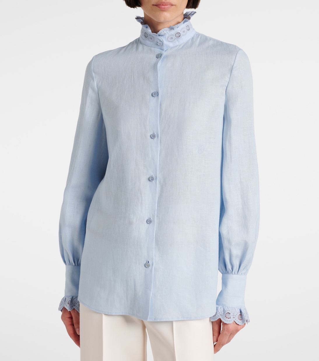 Broderie anglaise linen shirt | Valentino