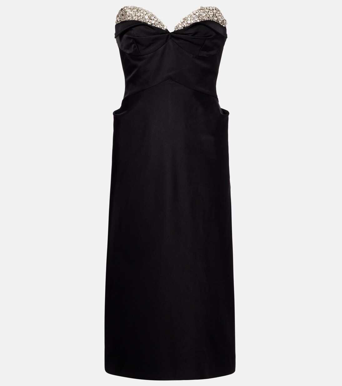Embellished satin midi dress | McQueen