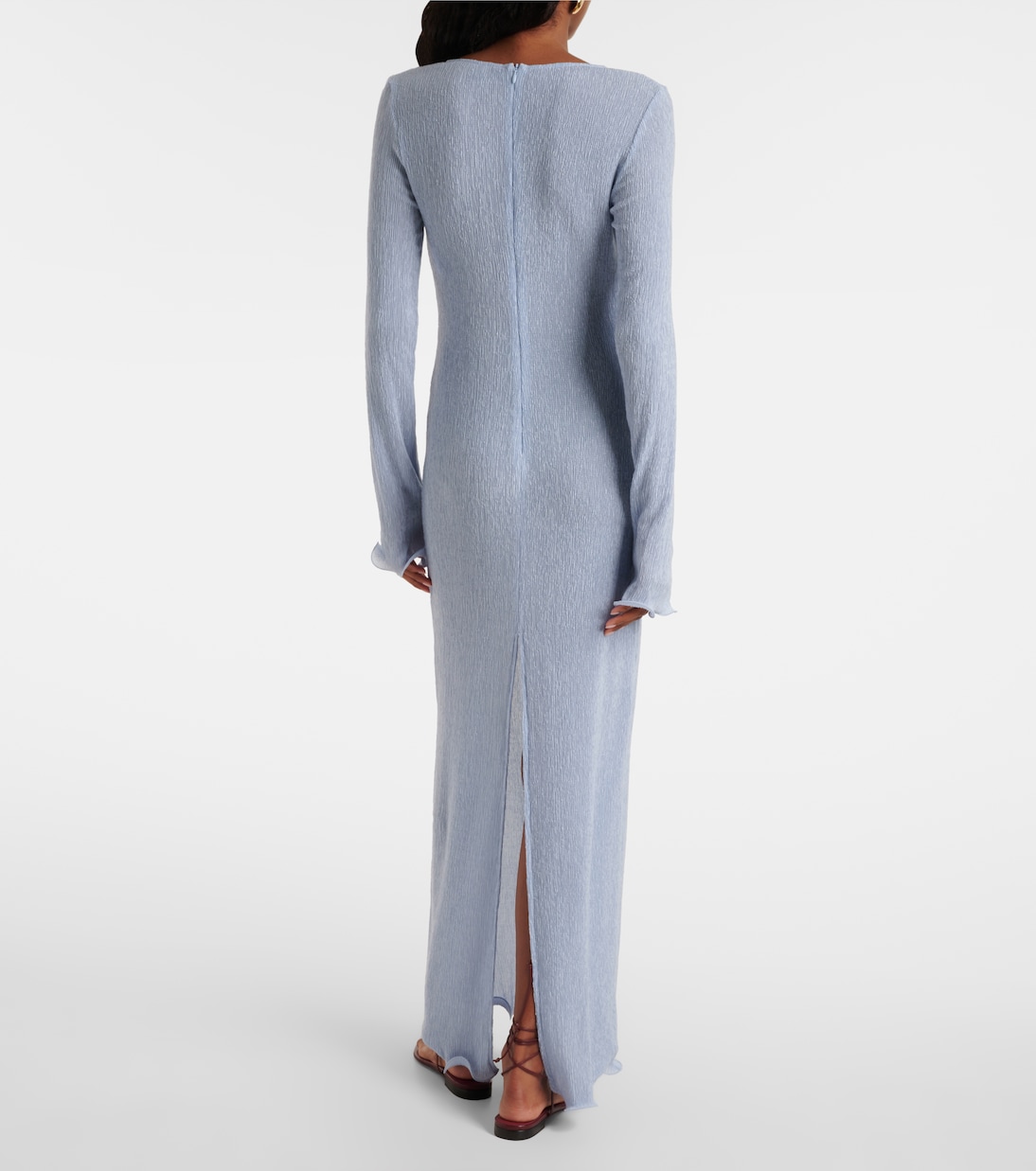 Floral-appliqué ruffled maxi dress | Magda Butrym