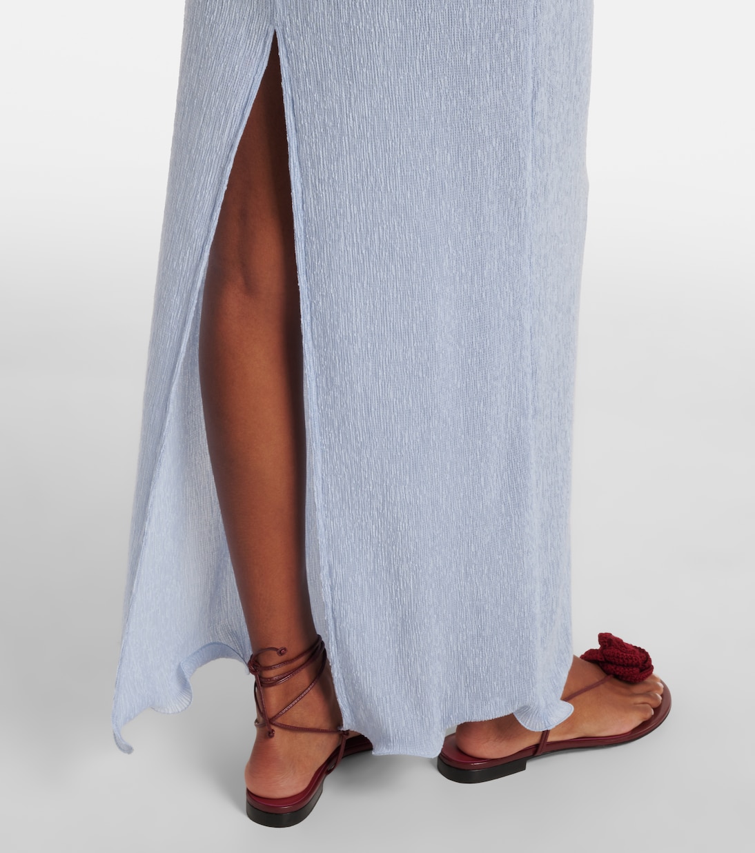 Floral-appliqué ruffled maxi dress | Magda Butrym