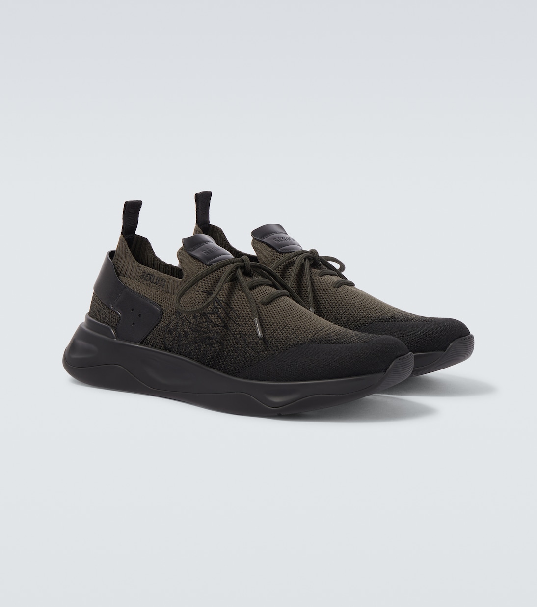 Shadow leather-trimmed sneakers | Berluti